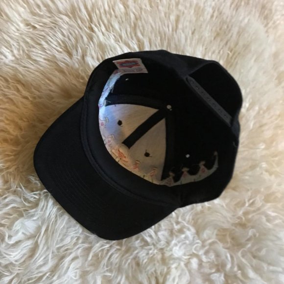 Vintage 80s Nissin Cap Steve Kinser NASCAR Black Green Gold Red Crown Strap Hat - Picture 4 of 4